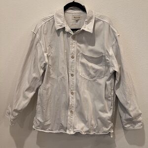 Madewell Denim Chore Shacket Button Up Cotton Oversized Size L
